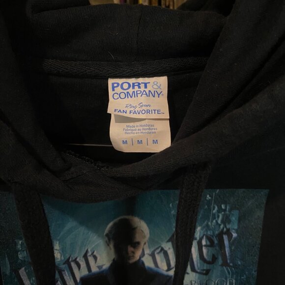 Harry Potter Draco Malfoy Graphic Hoodie Black Size Medium Cotton Blend - Picture 4 of 6